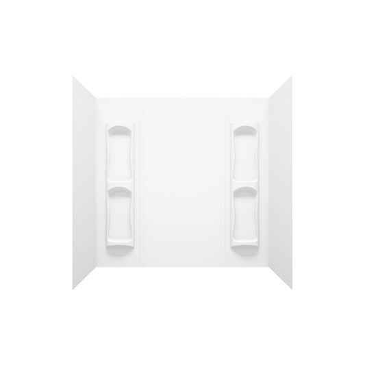 MAAX Utah 59 in. H X 31-3/4 in. W X 60-1/2 in. L White Bathtub Wall Surround