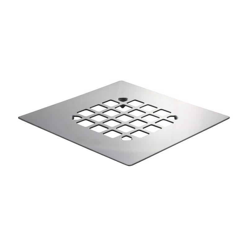 Danco 4-1/4 in. Chrome Square Stainless Steel Drain Cover