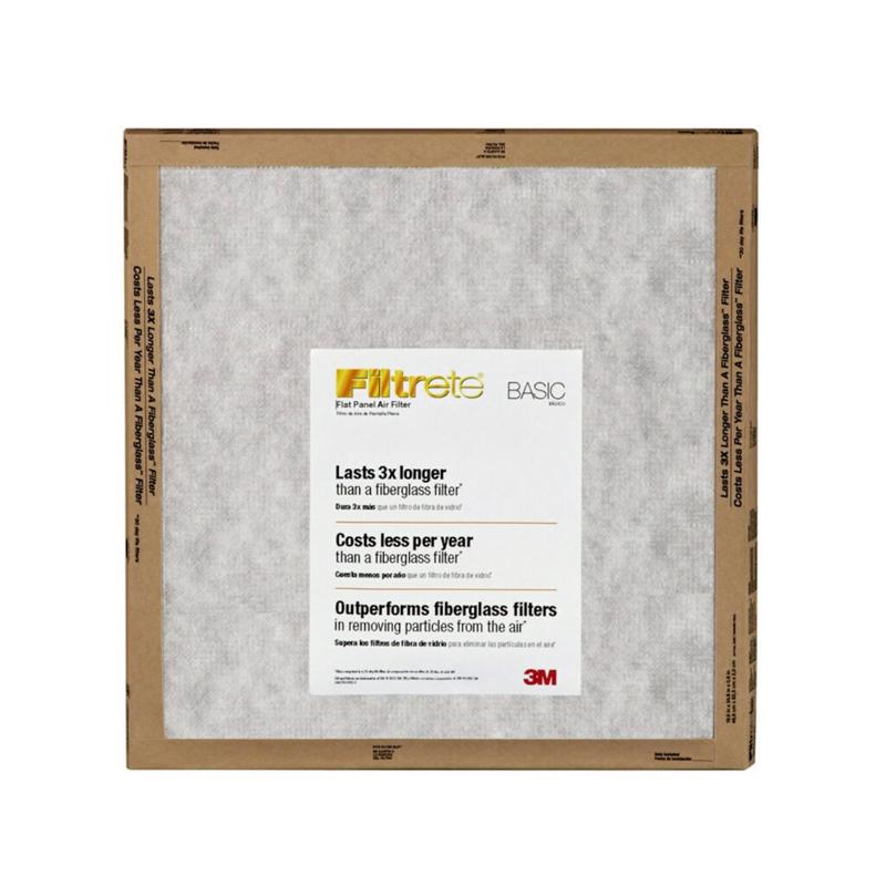 Filtrete 24 in. W X 24 in. H X 1 in. D Synthetic 2 MERV Flat Panel Filter 2 pk