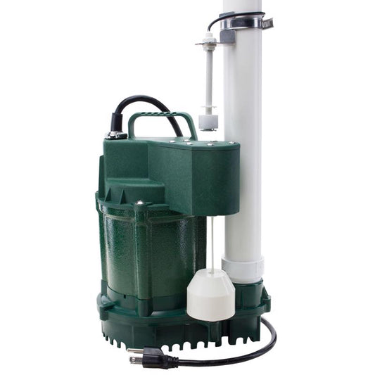 Zoeller 3/4 HP 80 gpm Cast Iron Vertical Float Switch AC Submersible Sump Pump 9 ftÂ³