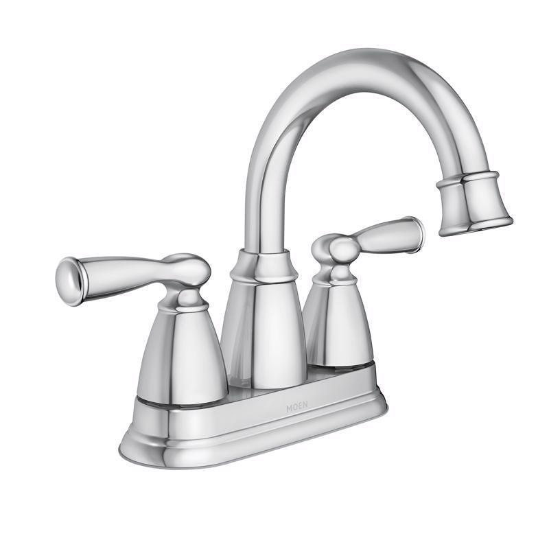 Moen Banbury Chrome Traditional Centerset Bathroom Sink Faucet 4 in.