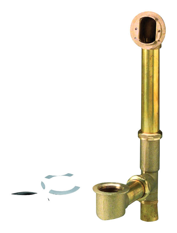 Keeney Foot Lok Stop 1-1/2 in. D Chrome Brass Bath Drain
