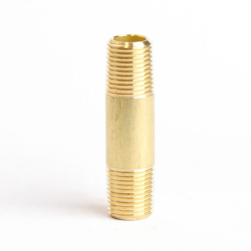ATC 1/8 in. MPT X 1/8 in. D MPT Yellow Brass Nipple 1-1/2 in. L