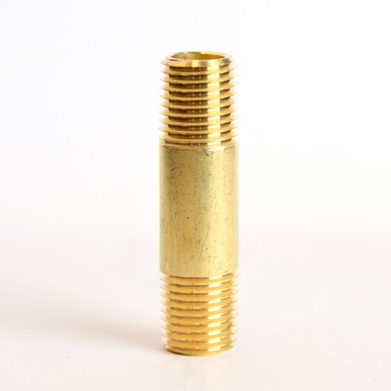 ATC 1/4 in. MPT X 1/4 in. D MPT Yellow Brass Nipple 2 in. L