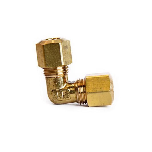 ATC 1/4 in. Compression X 1/4 in. D Compression Yellow Brass 90 Degree Elbow