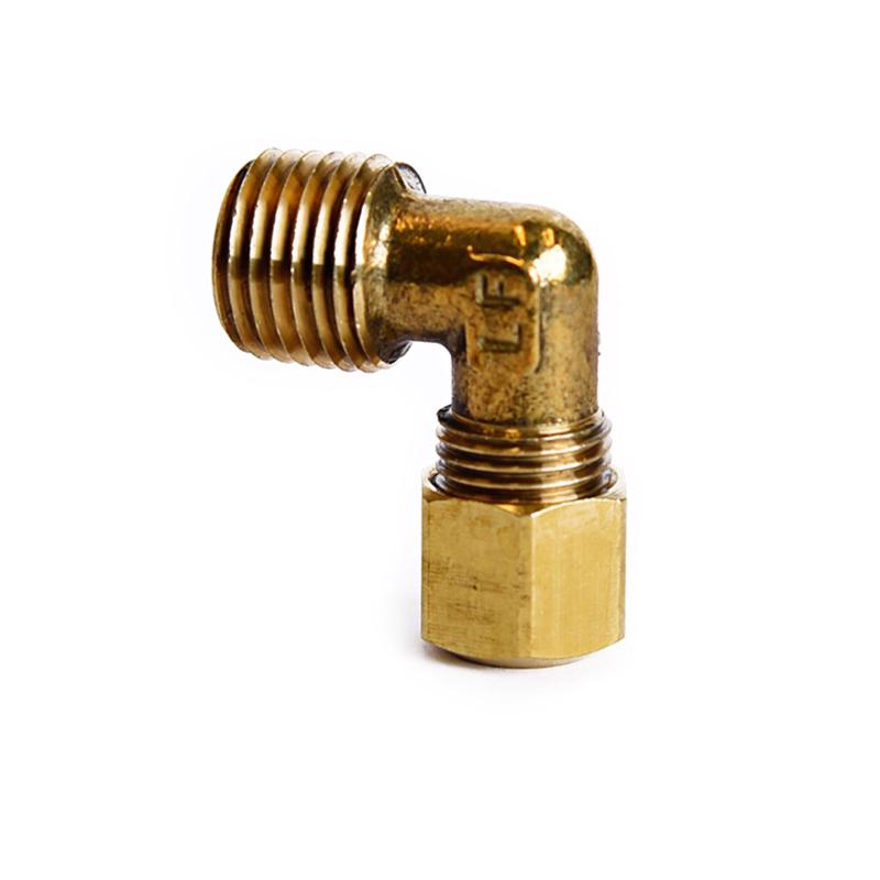 ATC 1/4 in. Compression X 1/4 in. D MPT Brass 90 Degree Elbow