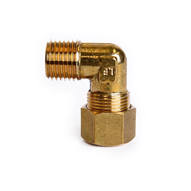 ATC 3/8 in. Compression X 1/4 in. D MPT Brass 90 Degree Elbow