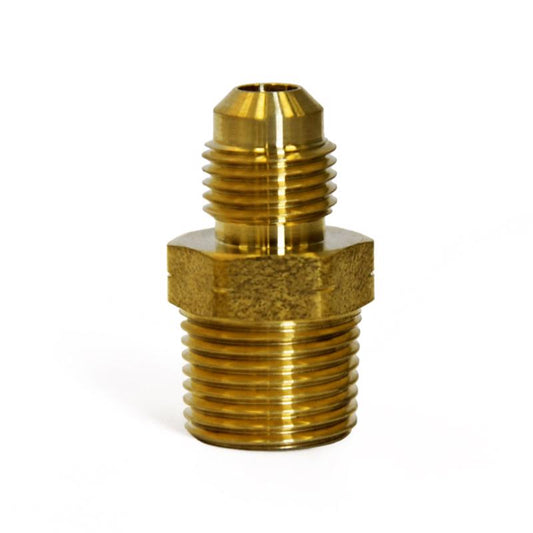 ATC 1/4 in. Flare X 1/4 in. D Male Brass Adapter