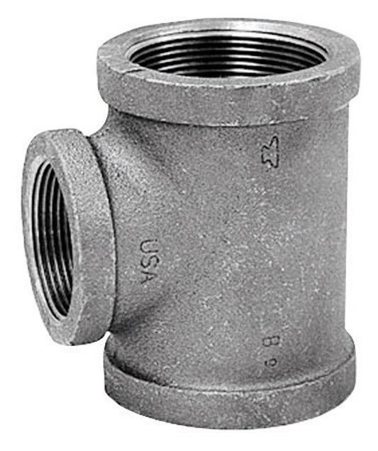 Anvil 3/4 in. FPT X 3/4 in. D FPT 1 in. D FPT Black Malleable Iron Reducing Tee