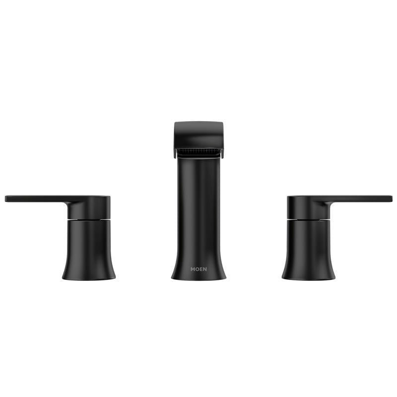 Moen Genta Matte Black Contemporary Bathroom Faucet 8-16 in.