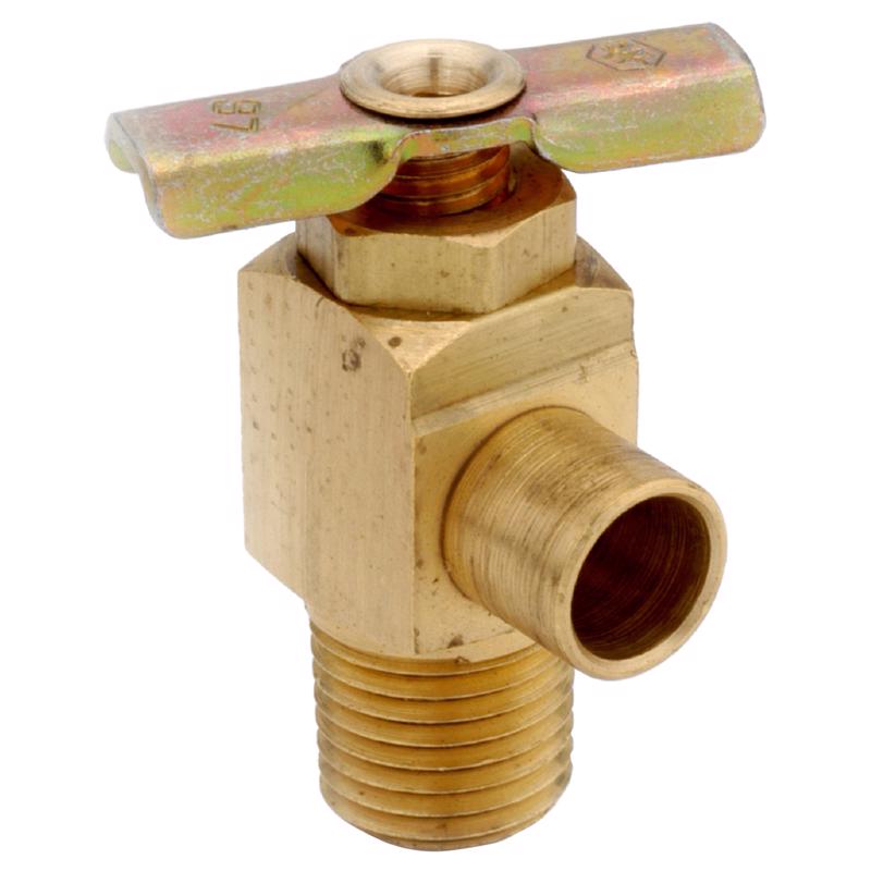 Anderson Metals 1/4 in. X 1/4 in. MIP Brass Drain Cock Valve