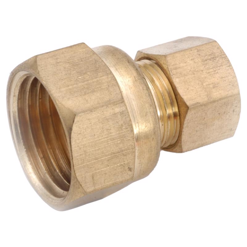 Anderson Metals 3/8 in. Female Compression in. X 1/4 in. D Male Compression Brass Brass Adapter
