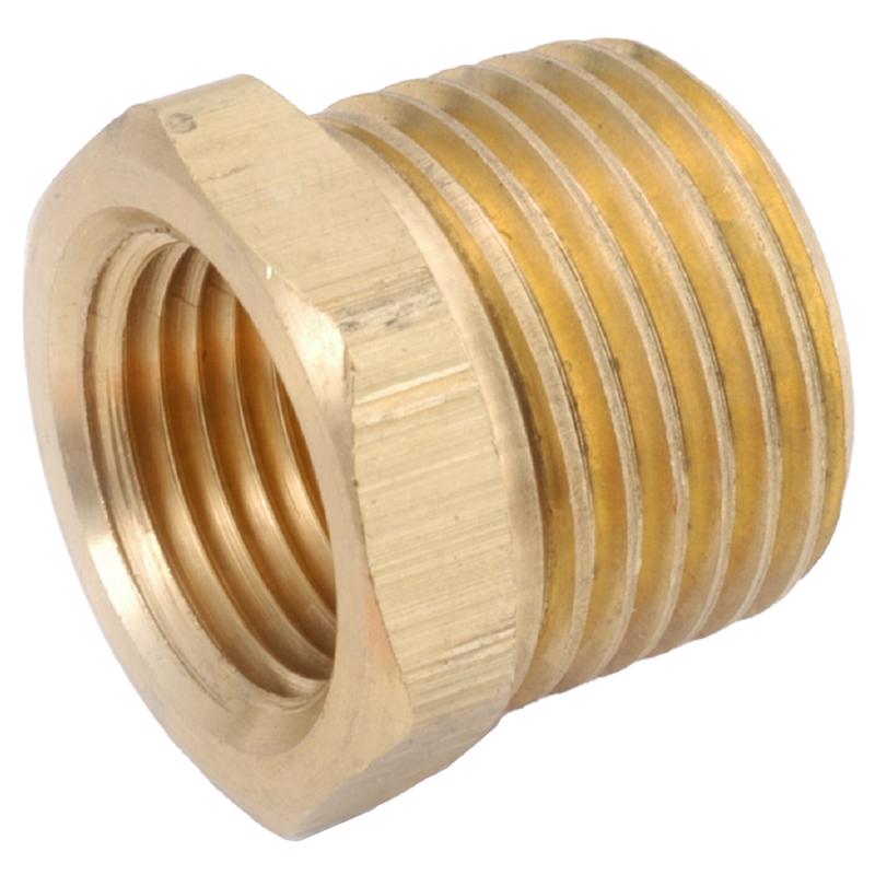 Anderson Metals 1 in. MIP in. X 3/8 in. D FIP Yellow Yellow Brass Hex Bushing