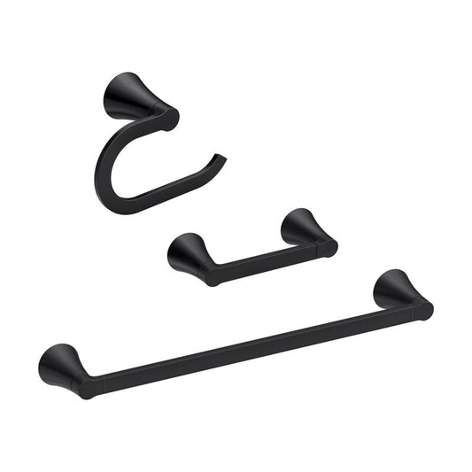 Moen Mikah Matte Black Accessory Kit 24 in. L Die Cast Zinc