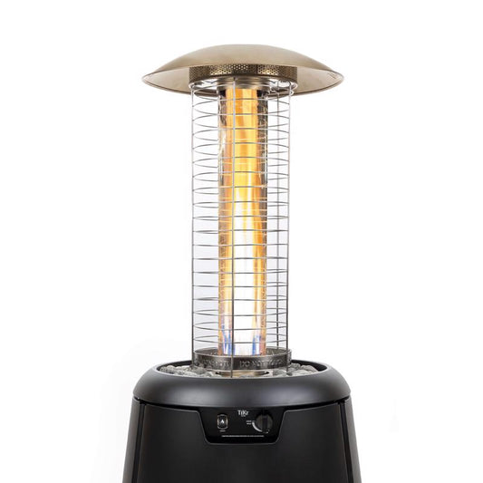 TIKI 40000 BTU Propane Stainless Steel Single Burner Patio Heater 100 sq ft