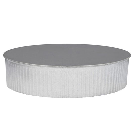Imperial 8 in. D Galvanized Steel Crimped Pipe End Cap