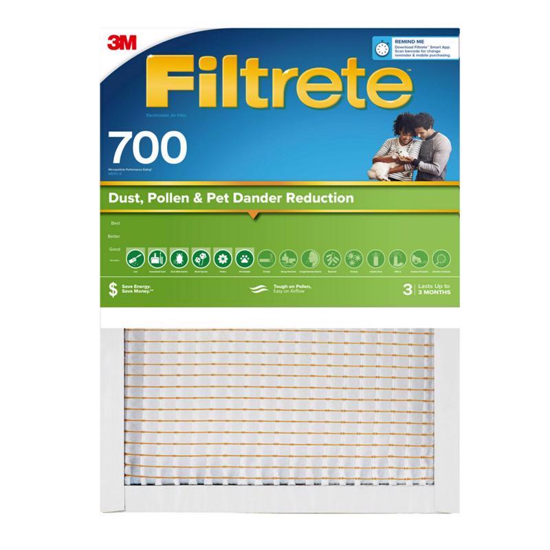 Filtrete 20 in. W X 25 in. H X 1 in. D Polypropylene 700 MPR Pleated Air Filter 1 pk