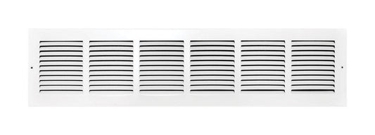 Tru Aire 30 in. H X 6 in. W 1-Way Powder Coat White Steel Return Air Grille