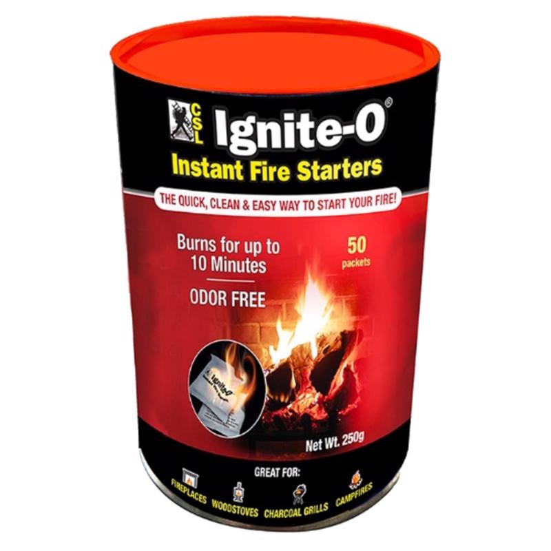 Ignite-O CSL Wood Fiber Fire Starter Packets 10 min 50 pk