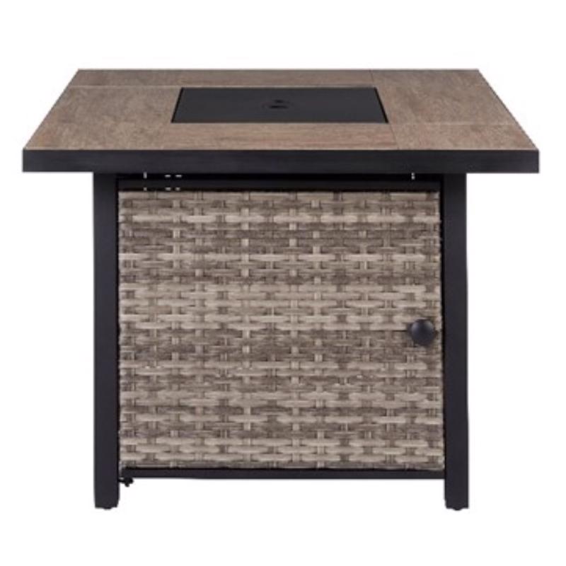 Living Accents 34 in. W Steel Square Propane Fire Pit