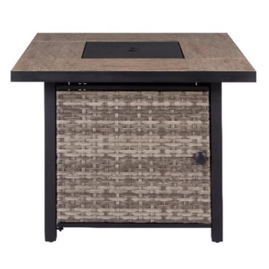 Living Accents 34 in. W Steel Square Propane Fire Pit