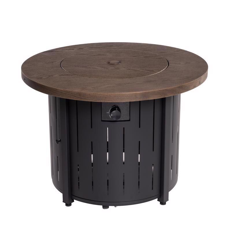 Living Accents 36 in. W Steel Modern Round Propane Fire Pit