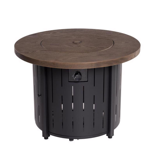 Living Accents 36 in. W Steel Modern Round Propane Fire Pit