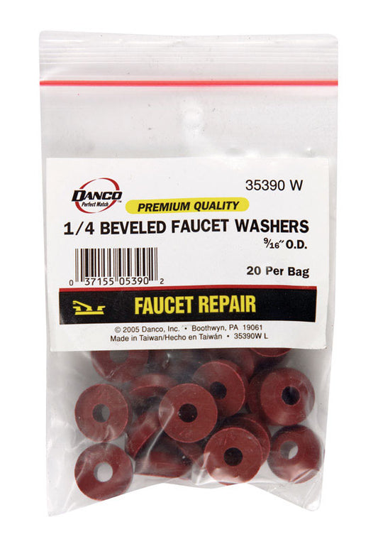 Danco 1/4 in. D Rubber Washer 20 pk