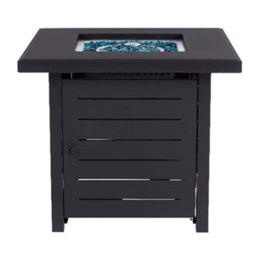 Living Accents 28 in. W Steel Square Propane Fire Pit