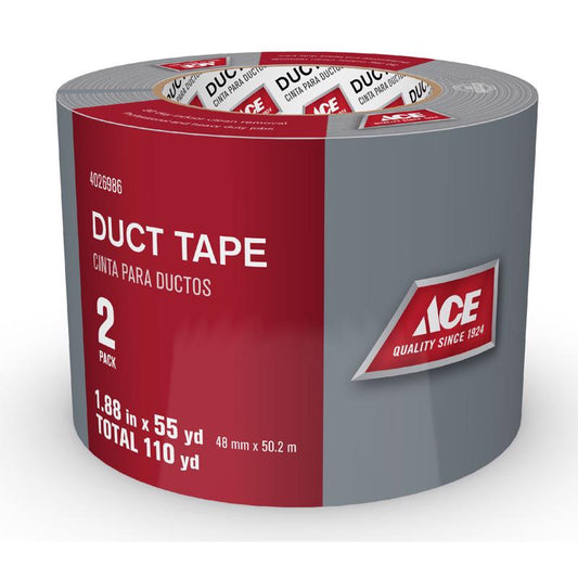 ACE 1.88 in. W X 55 yd L Gray Duct Tape 2 pk
