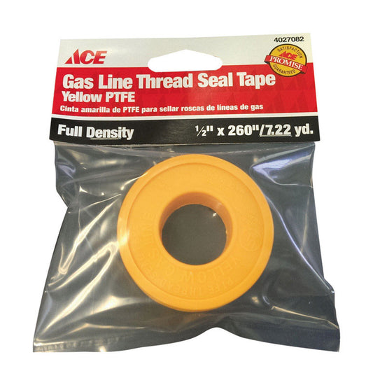 Ace Gas Line Yellow 1/2 in. W X 260 in. L Thread Seal Tape