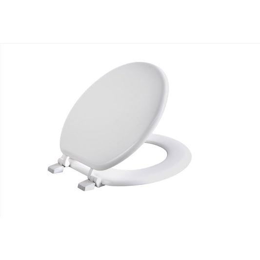 OakBrook Collection Round White Wood Toilet Seat