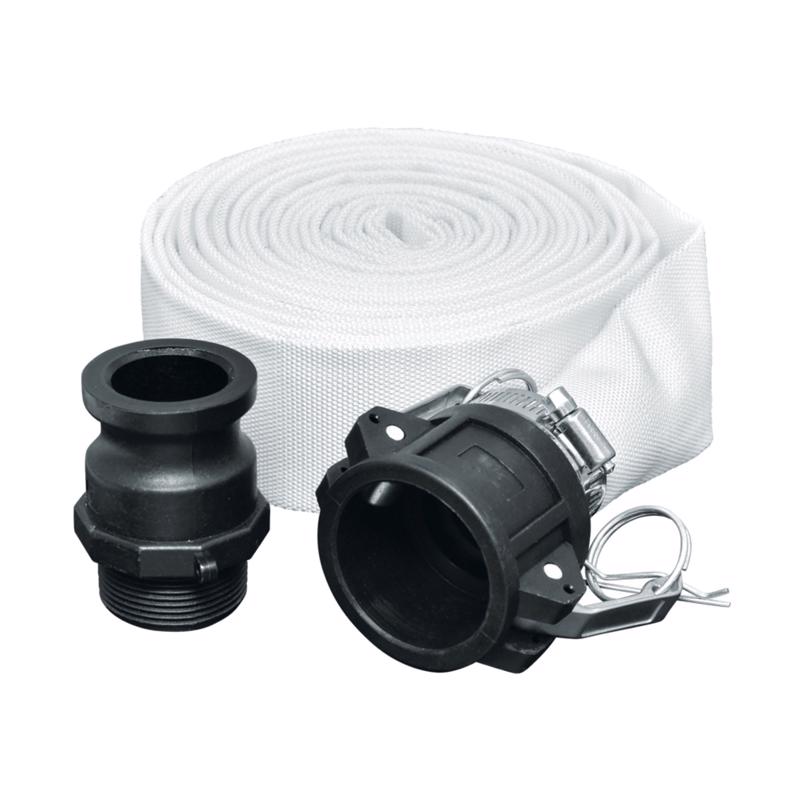 DeWalt Fabric Camlock Hose Kit 1-1/2 in. D X 25 ft. L