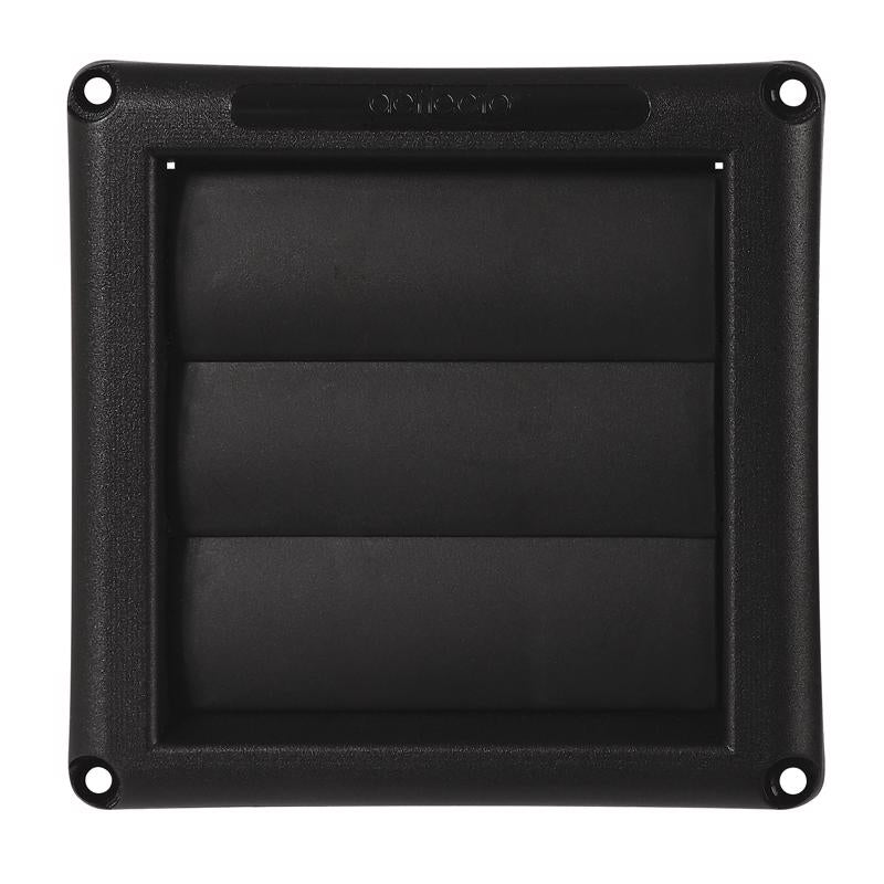 Ace Brand Louvered 4 in. W X 4 in. L Black Resin Dryer Vent Hood