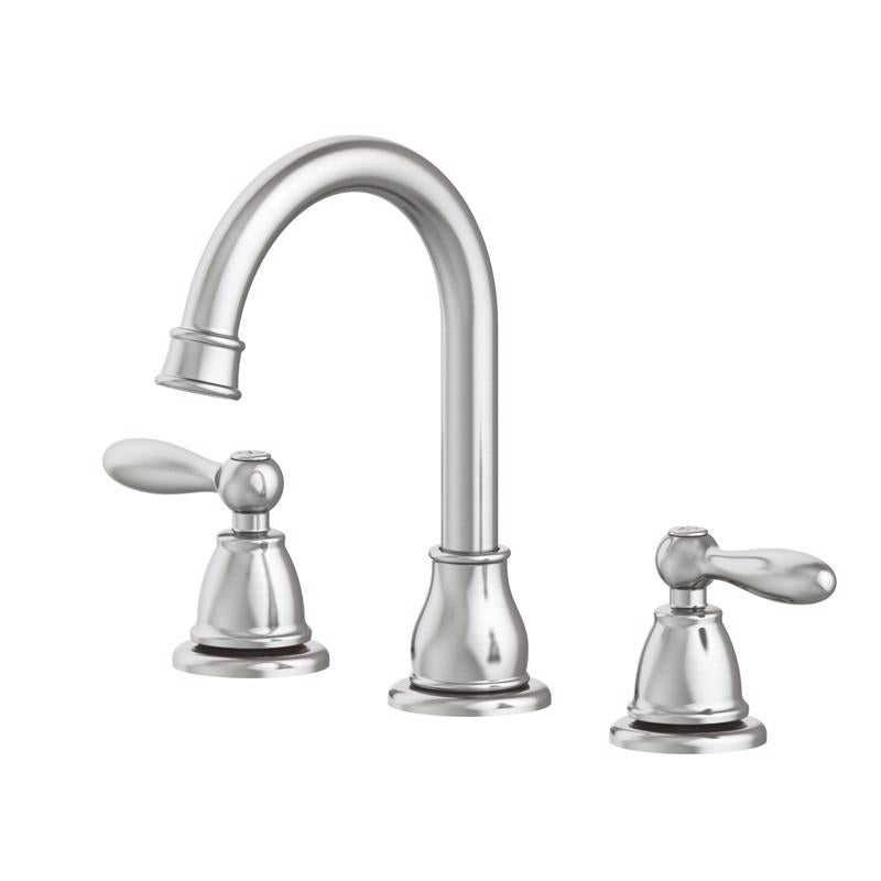 OakBrook Jennifer Brushed Nickel Traditional Widespread Bathroom Sink Faucet 8 in.