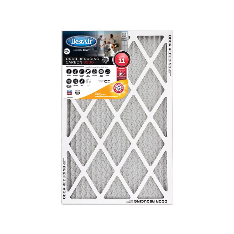 BestAir 20 in. W X 25 in. H X 1 in. D Carbon 11 MERV Pleated Air Filter 1 pk