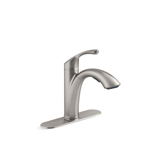Sterling Duttrie One Handle Stainless Steel Pull-Out Kitchen Faucet
