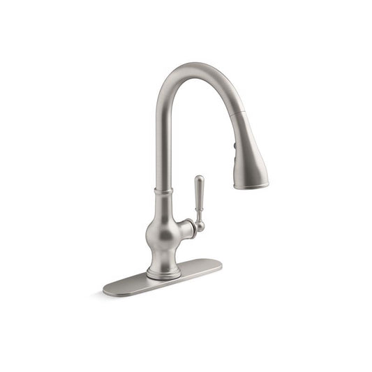 Kohler Treaty One Handle Stainless Steel Pull-Down Kitchen Faucet
