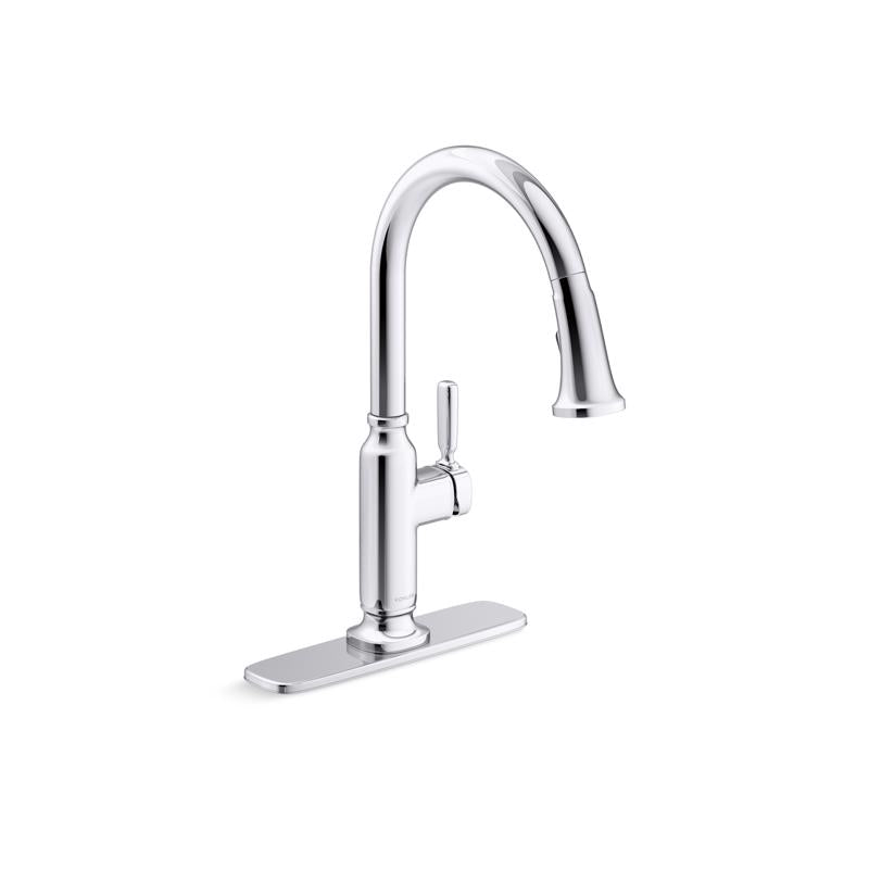 Kohler Ackley One Handle Chrome Pull-Down Kitchen Faucet