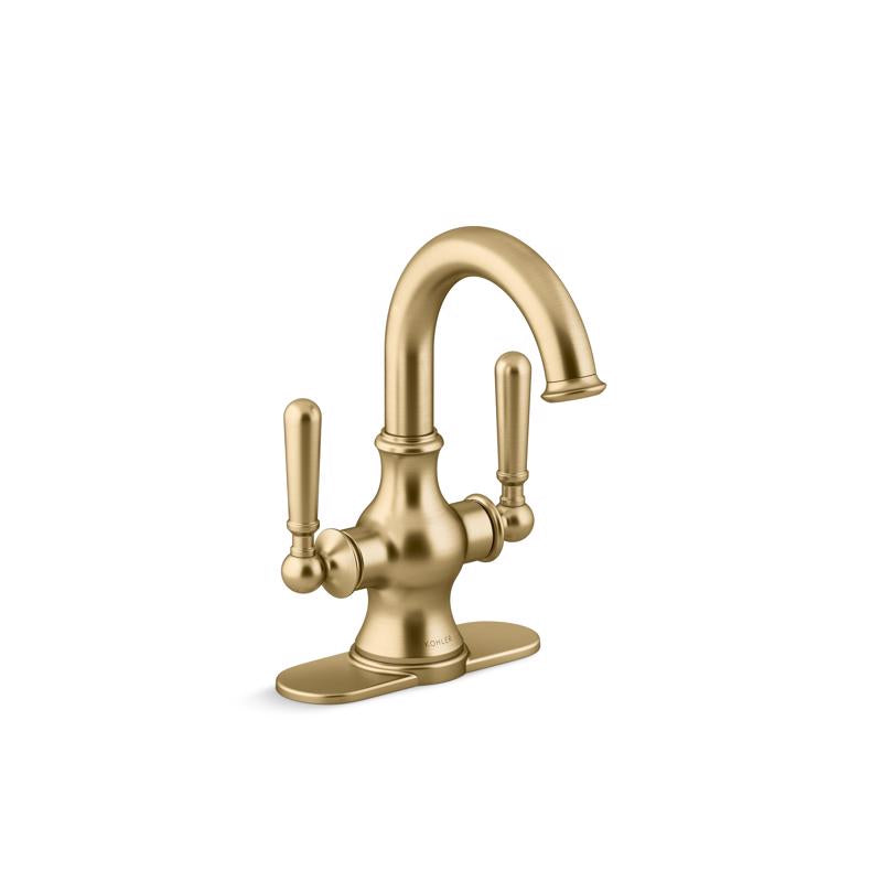 Kohler Facile Brass Traditional Centerset Bathroom Sink Faucet 4 in.