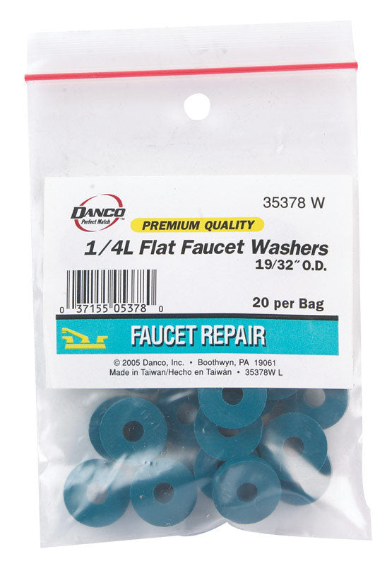 Danco 1/4 in. D Rubber Washer 20 pk
