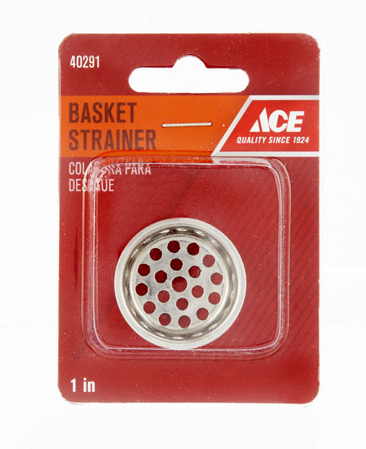 Ace 1 in. D Chrome Silver Stainless Steel Replacement Strainer Basket