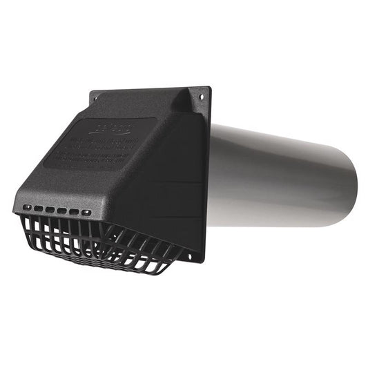 Deflect-O 11 in. L X 4 in. D Black/Silver Aluminum/Plastic Dryer Vent Kit