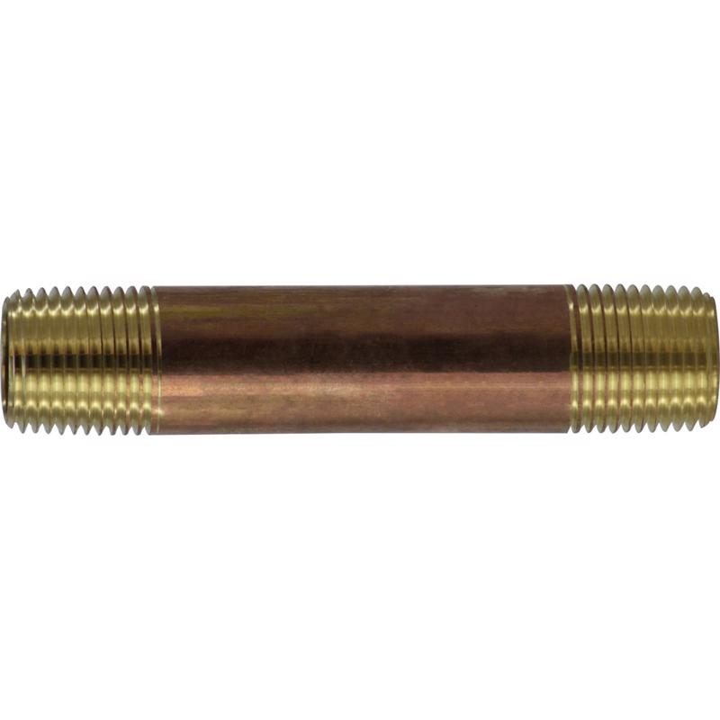 Anderson Metals 1/8 in. MPT in. X 1/8 in. D MPT Red Brass Close Nipple 3/4 in. L