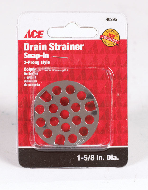 Ace 1-5/8 in. D Chrome Metal Snap In Grate