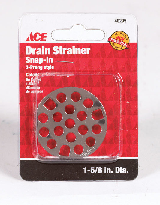 Ace 1-5/8 in. D Chrome Metal Snap In Grate