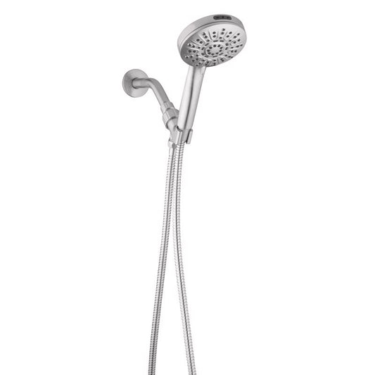 Oakbrook Brushed Nickel ABS Plastic 6 settings Handheld Showerhead 1.8 gpm