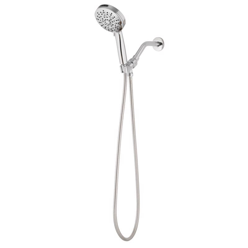 Oakbrook Brushed Chrome ABS Plastic 6 settings Handheld Showerhead 1.8 gpm