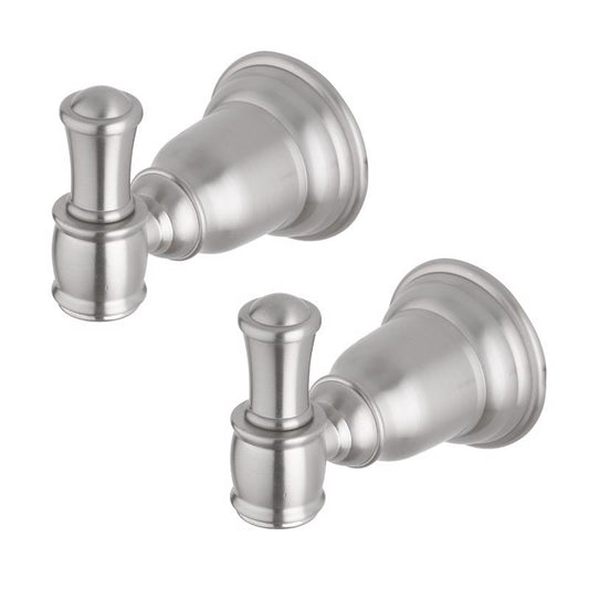 Oakbrook Brushed Nickel Silver Double Robe Hook