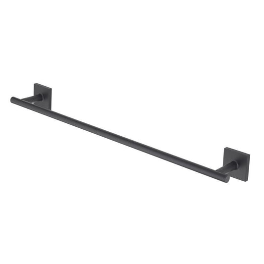 Oakbrook Matte Black Towel Bar 24 in. L Die Cast Zinc